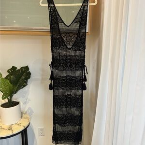 PQ Swim Black Lace Swim Coverup